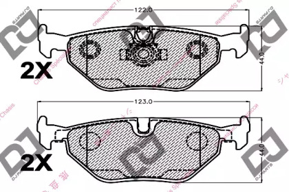 Комплект тормозных колодок DJ PARTS BP1186